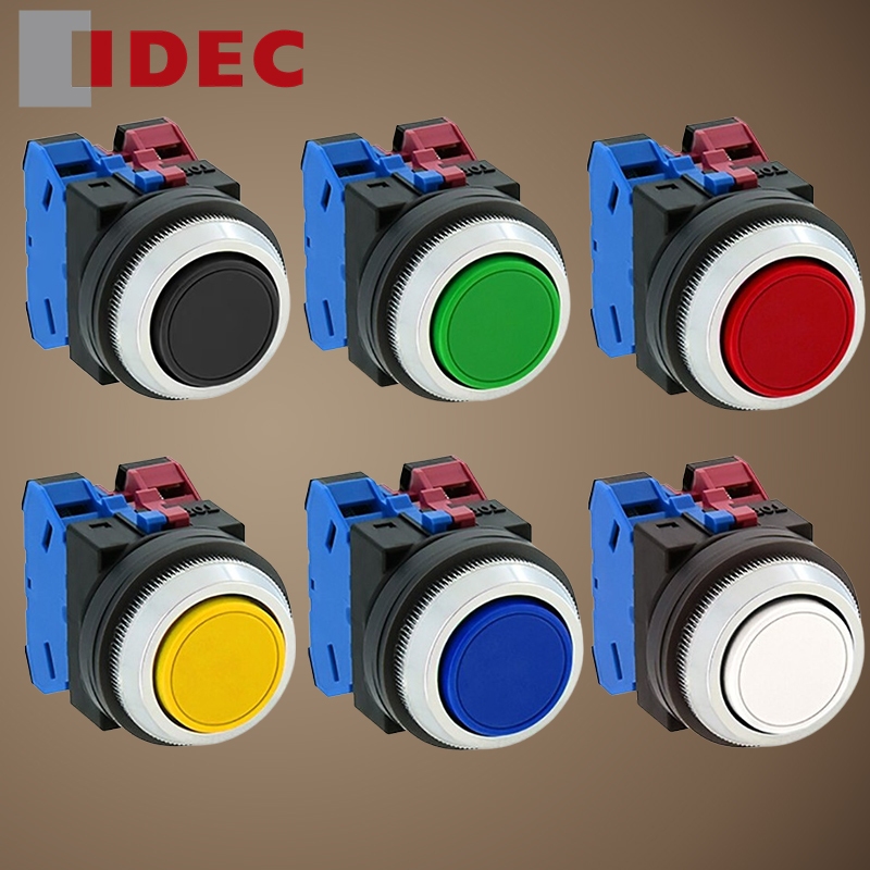 ABN101 // ABN110 //  ABN111 สวิตช์ปุ่มกด กดติดปล่อยดับ Push Button Switch 30mm. "IDEC"