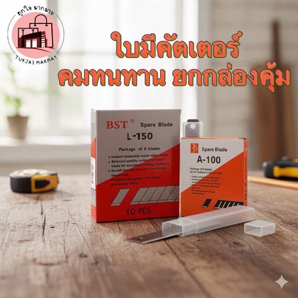 ใบมีด ใบมีดคัตเตอร์ ใบใหญ่ L-150 และเล็ก A-100 ใน1กล่องได้ไปเลย10 แพ็ค ใน1แพ็คได้ไป6ใบมีด ใบคม ใช้งานได้นาน