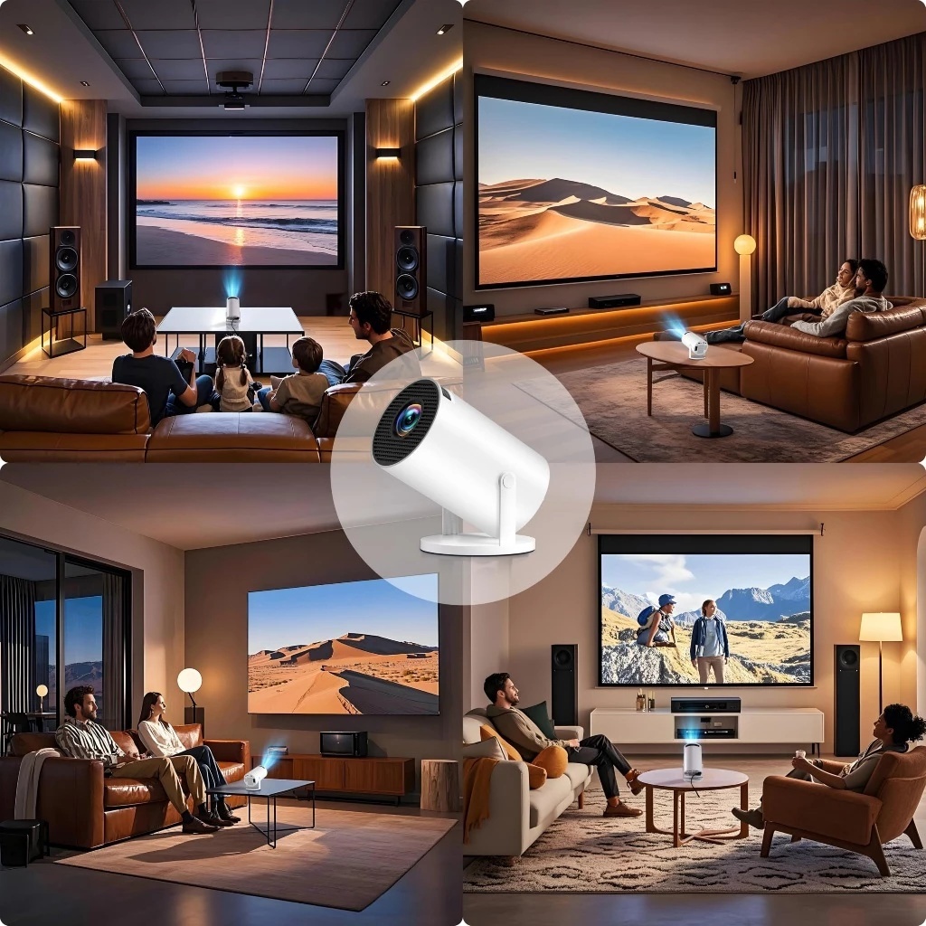 HY300 PRO+ โปรเจ็กเตอร์อัจฉริยะ 4K Android 13.0 1080P Ultra HD WIFI บลูทูธ โปรเจ็กเตอร์โฮมเธียเตอร์ ราคา ถูกที่สุด ดีลบีเคเค แกลเลอรีภาพที่ 6
