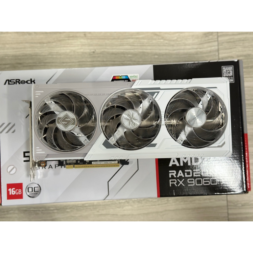 ASROCK RX9060XT 16GB STEEL LEGEND  สภาพสวย มีประกันศูนย์ พร้อมใช้งาน (มีของพร้อมจัดส่ง)