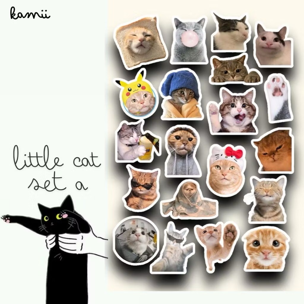 Little Cat - สติกเกอร์ แมว แมวน้อย เคลือบกันน้ำ