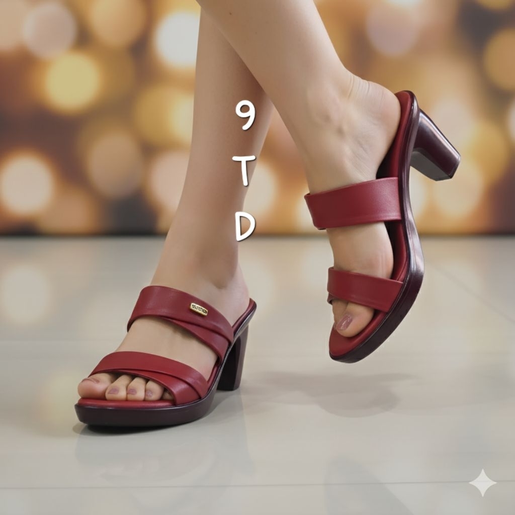 Lady Shoes รองเท้าแฟชั่นผู้หญิง เสริมพื้นหน้า ส้นสูง 3นิ้ว งานเรียบหรู เก็บหน้าเท้าดูเรียวสวย  N77