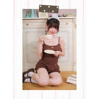 kome.offi กางเกงขาสั้นแต่งระบาย รุ่น lindi short