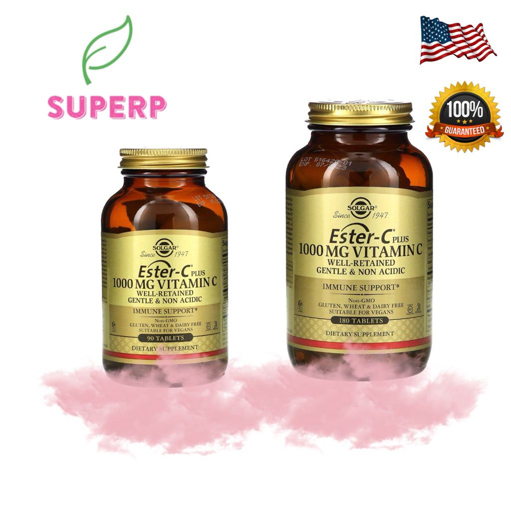 พร้อมส่ง 💥 Solgar Ester-C plus 1000MG , 90 Tablets 180 Tablets