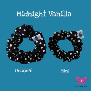 [พร้อมส่ง] I Cream Scrunchies Polkadot (หนังยางรัดผมลายจุด) - UPBEEP's handmade ทุกชิ้น