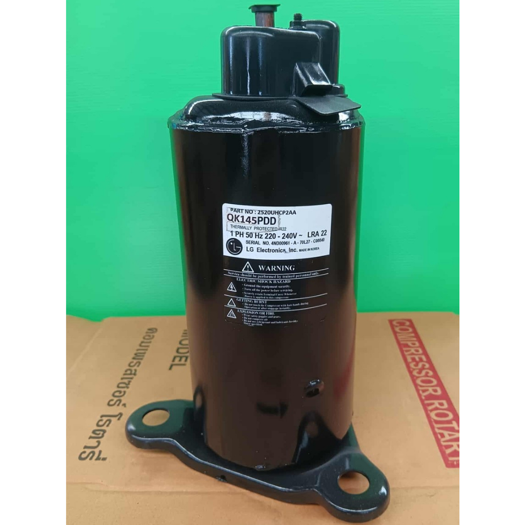 คอมเพรสเซอร์ มือสอง ยี่ห้อ LG รุ่น QK145PDD  ขนาด 9000 BTU R22