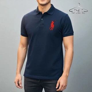 เสื้อโปโล ทรงผู้ชาย ปักม้า เนื้อผ้า T/C Polyester ผสม cotton พรีเมี่ยม สงไว