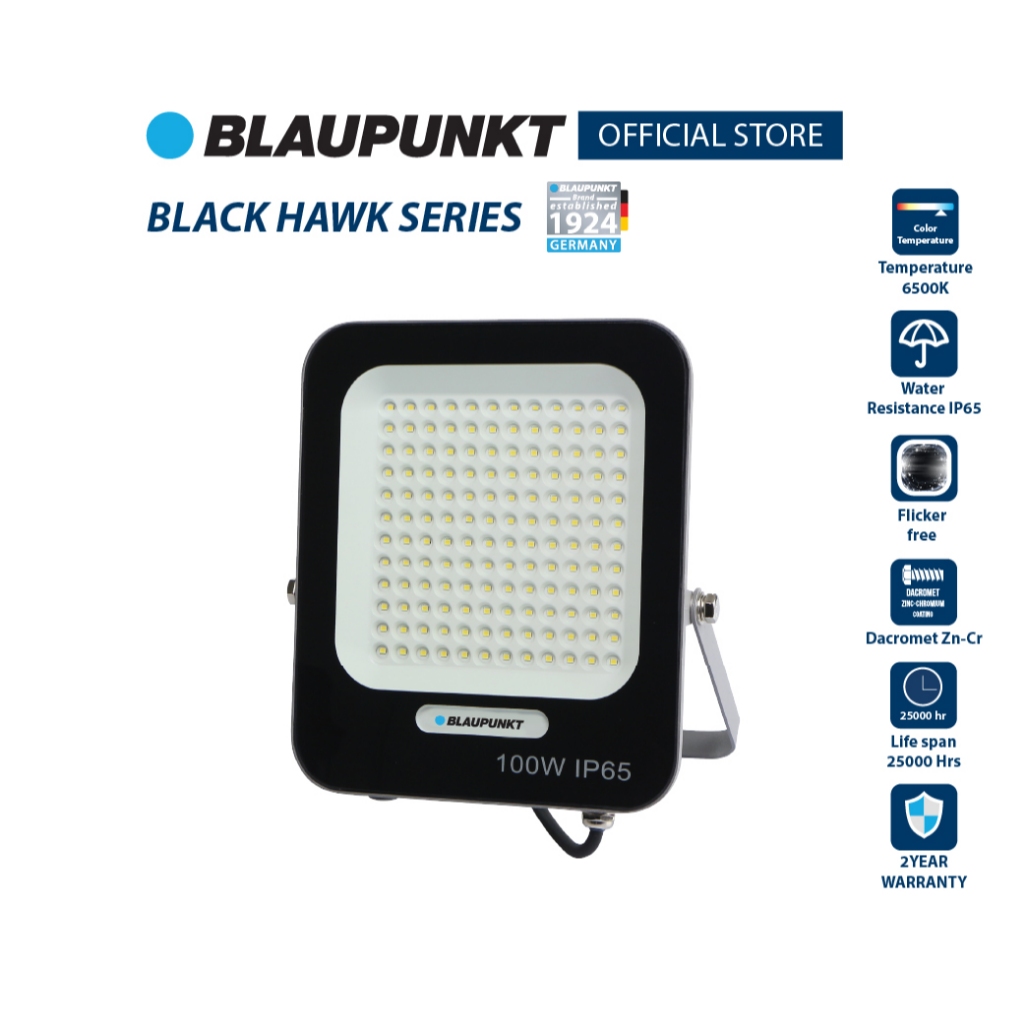 BLAUPUNKT โคมไฟฟลัดไลท์ โคมไฟสปอร์ตไลท์ 100W 200W 300W 400W แสงขาว LED FLOODLIGHT รับประกัน 2 ปี