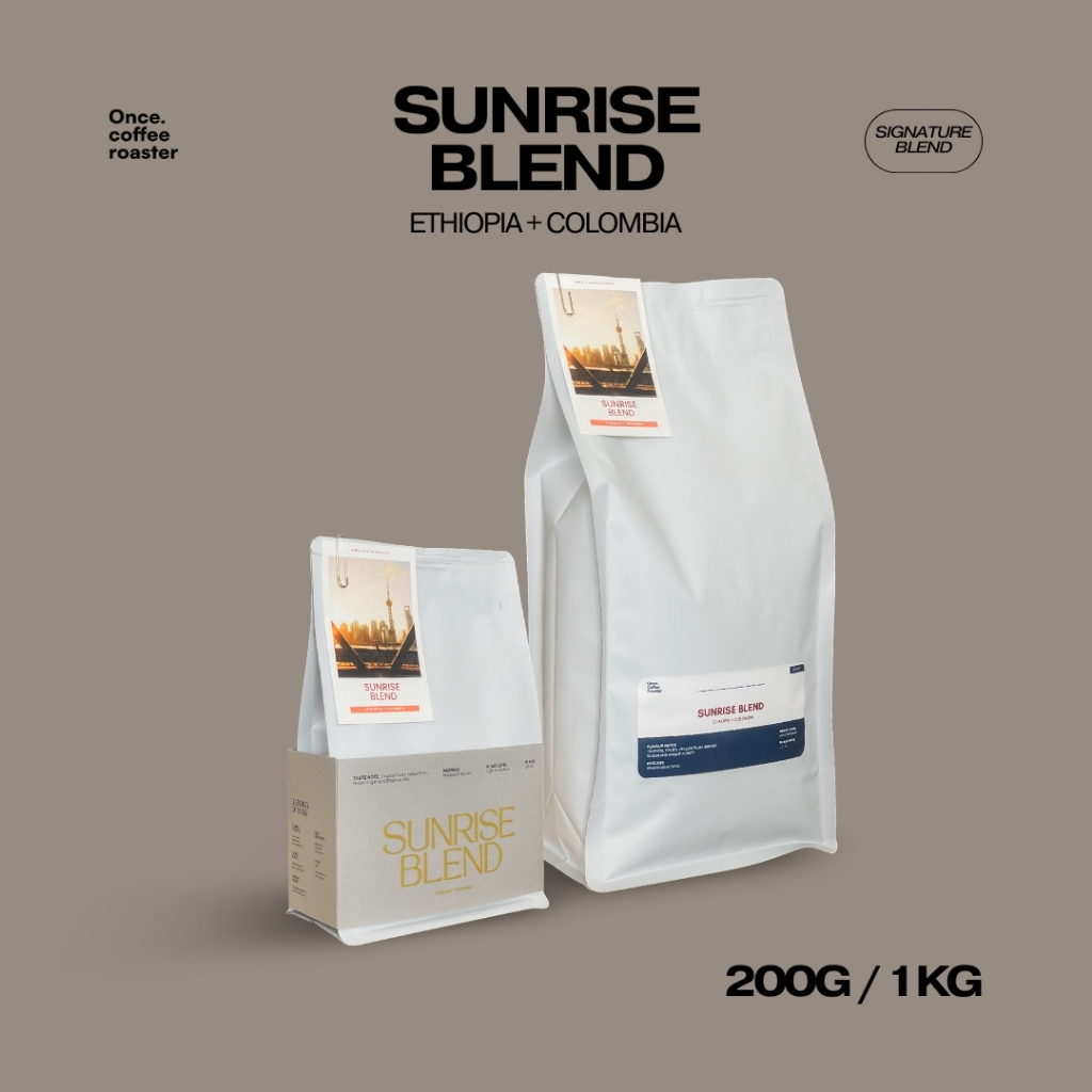 เมล็ดกาแฟ Sunrise Blend ขนาด 200-1000 กรัม คั่วอ่อนถึงกลาง