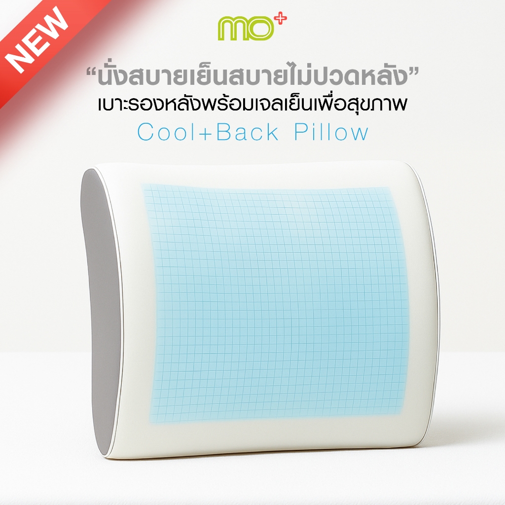 Cool+ Back Pillow เบาะรองหลังพร้อมเจลเย็นเพื่อสุขภาพ