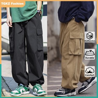 กางเกงคาร์โก้สไตล์อเมริกัน สำหรับผู้ชาย กางเกงขาตรง ขากว้าง …