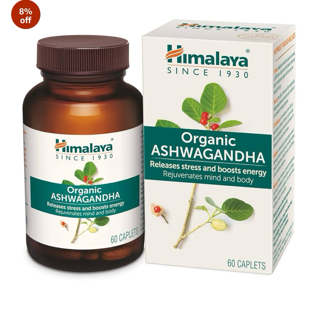 organic Ashwagandha Releases stress and boosts energy Rejuvenates mind and body 30tablets 60tablets
