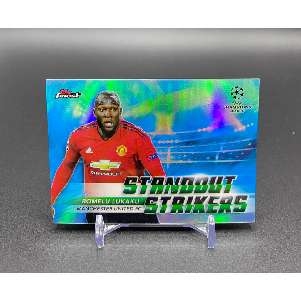 การ์ดฟุตบอล Romelu Lukaku Manchester United Standout Strikers 2018-19 Topps Finest