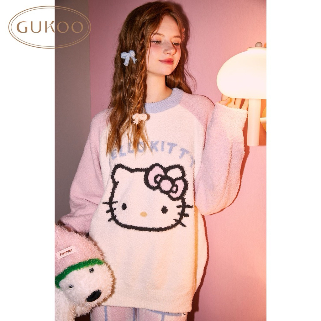 Gukoo x hello Kitty เซ็ตเสื้อ +กางเกง 🐱