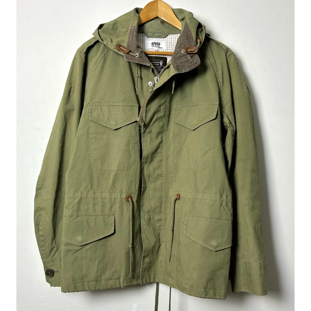 junya x mackintosh rain coat wax jacket made in  Scotland(used)