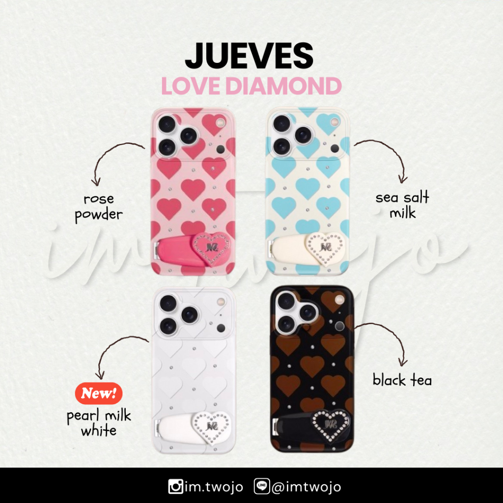 (Preorder) Jueves Case - Love diamond  iphone12-17promax เช็ครุ่นแจ้งในแชทได้เลยค่ะ