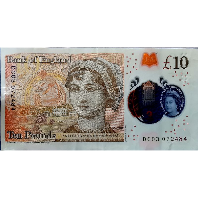 แบงก์​สะสม​อังกฤษ​ England, 10 Pound, ใช้แล้ว, B369