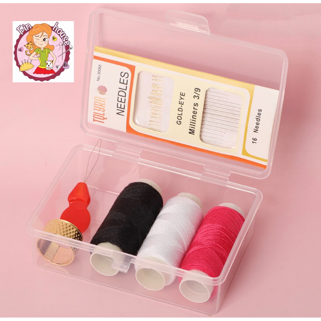 🧸ชุดเข็มเย็บผ้า เข็มปักผ้า 1ชุด16เล่ม(16Needles) ชุดเข็มหัวเงิน เข็มงานผ้า งาน DIY พร้อมส่ง 🔺