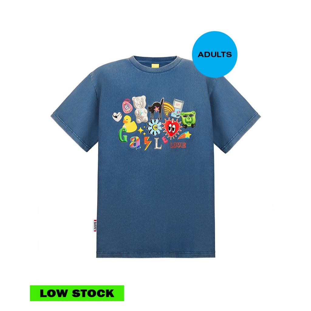 (DROP 3) STICKER CLUB T-SHIRT - BLUE (ADULTS)