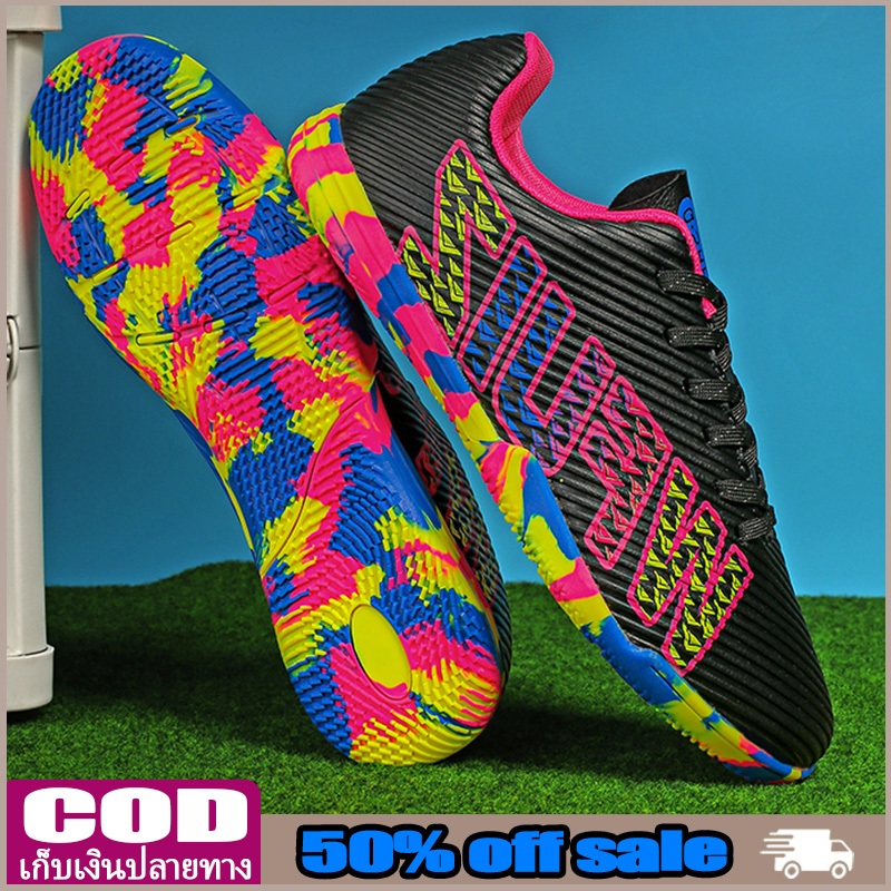 SYL-การชำระเงินCOD-รองเท้าฟุตซอล-รองเท้าฟุตบอลสำหรับผู้ชายและผู้หญิง – สำหรับพื้นซีเมนต์, หญ้า, หญ้าเทียม