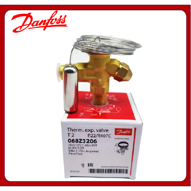 DANFOSS 068Z3206 Thermostatic expansion valve TX2 น้ำยา R22 / R407C เอ็กแปนชั่นวาล์ว วาล์วขยาย