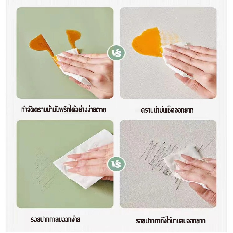 เสื่อหนังปูโต๊ะ สีพื้น กันลื่น กันน้ํา  ป้องกันดวงตา เป็นมิตรกับสิ่งแวดล้อม สําหรับเด็กนักเรียน 60x120cm - รูปที่ 3