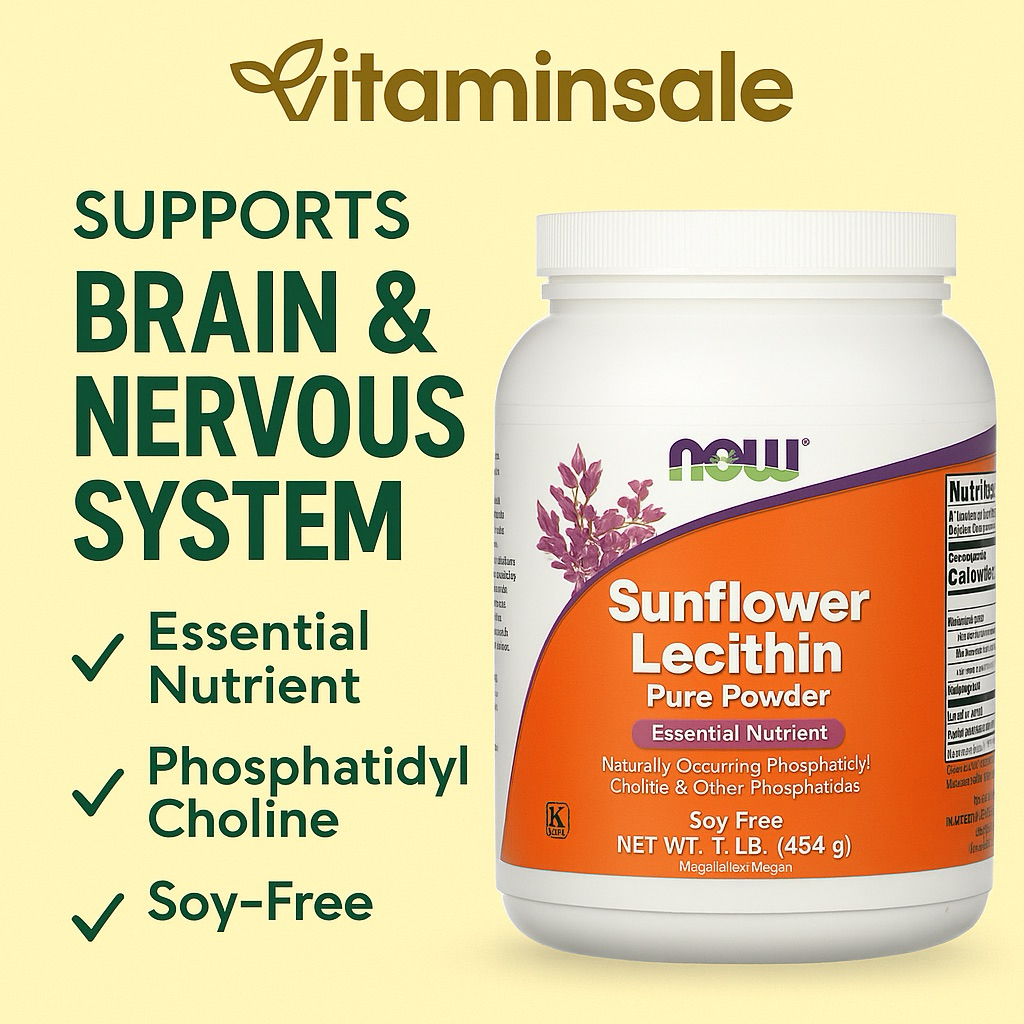 Now Foods Sunflower Lecithin Pure Powder 454g