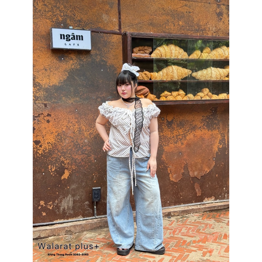 Milo Jeans - กางเกงยีนส์Baggy สาวอวบ ไซส์ใหญ่ (เอว 34-46)