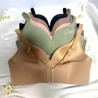 [B24]เสื้อในไร้ขอบ ไร้โครง ฟองบาง คัพC 36-46 (สายถอดไม่ได้)3ตะขอ4ระดับ