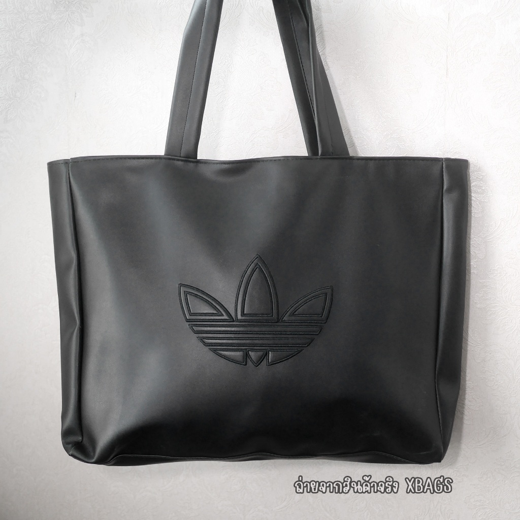 AD Tote bag สะพายไหล่ ขนาดใหญ่ 53 ซม. หนัง PU หนา ปั้มโลโก้ชัดสวย หนังคุณภาพดีมาก คืนตัวได้