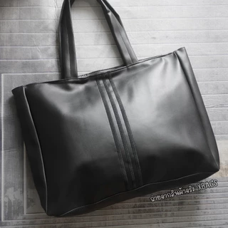 AD Tote bag สะพายไหล่ ขนาดใหญ่ 53 ซม. หนัง PU หนา ปั้มโลโก้ชัดสวย หนังคุณภาพดีมาก คืนตัวได้