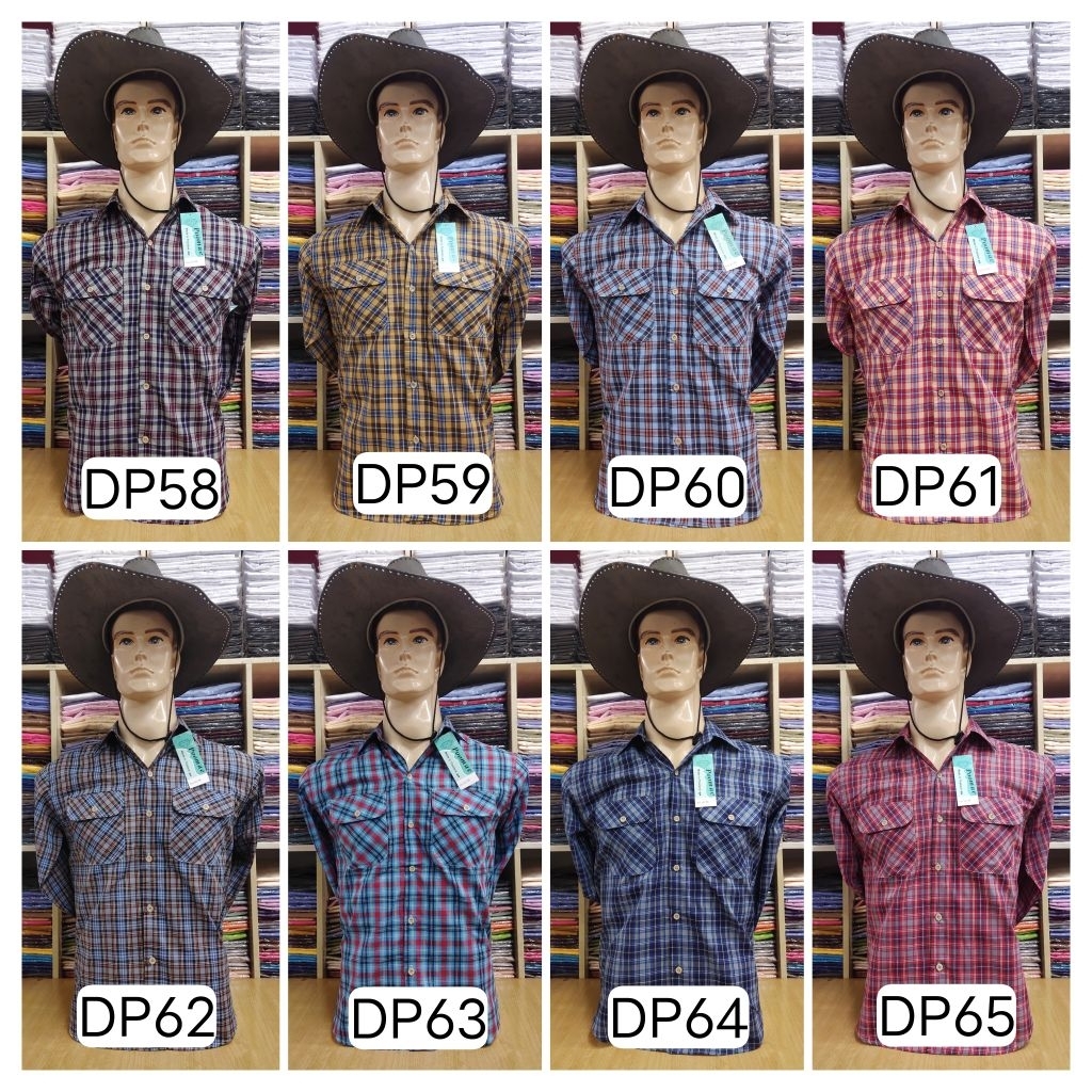 เชิ้ตสก็อต2กระเป๋าแขนยาวDP58-DP65