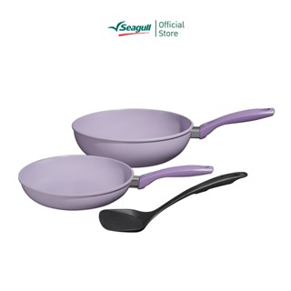 Seagull ชุดเครื่องครัวนอนสติ๊ก ลาเวนเดอร์ 3 ชิ้น Lavender No…