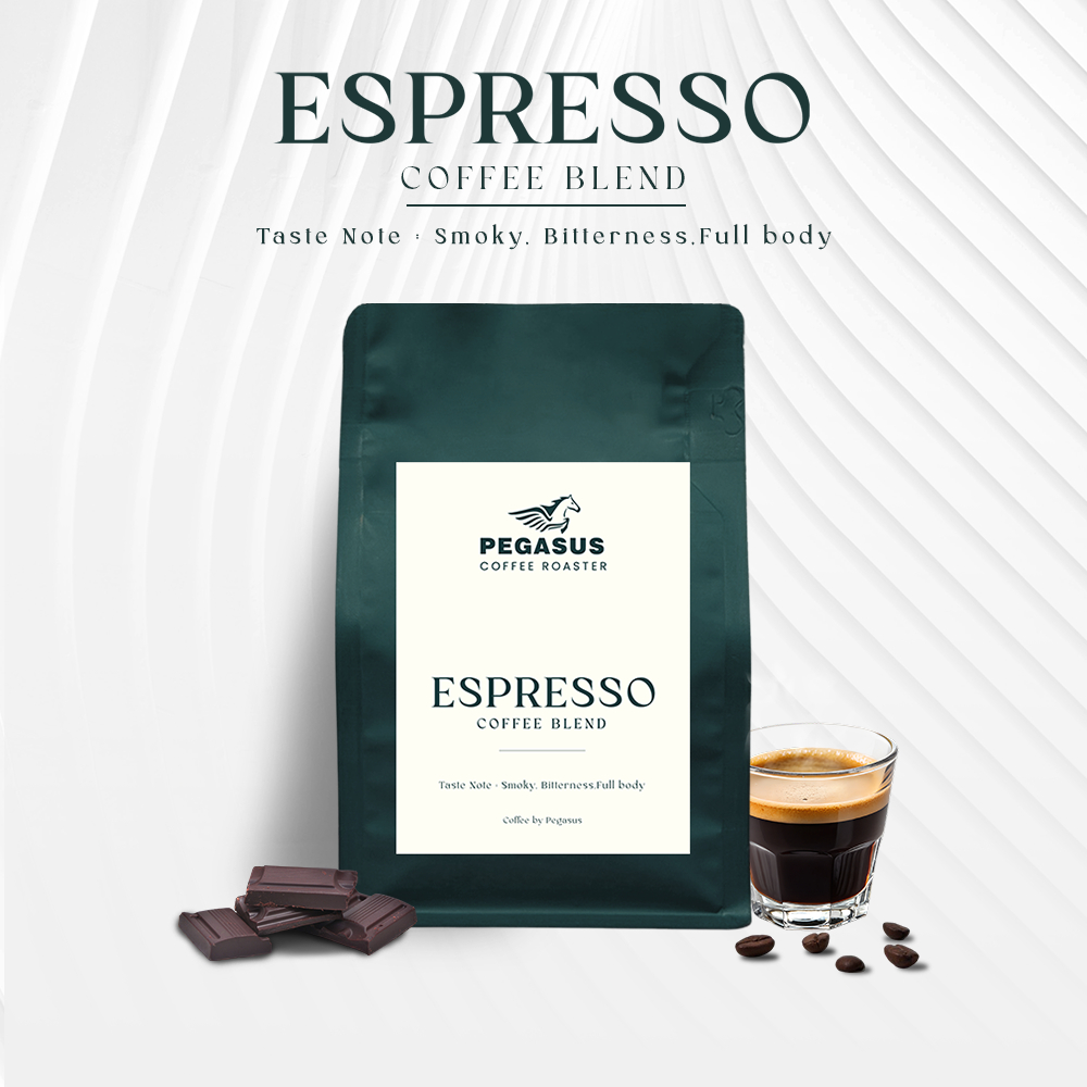 Pegasus Espresso เมล็ดกาแฟคั่วเข้ม 250g