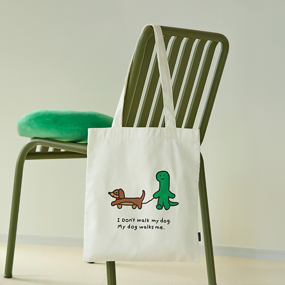 JOGUMAN Brachio Runaway Eco Bag (White) กระเป๋าผ้า