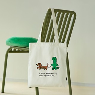 JOGUMAN Brachio Runaway Eco Bag (White) กระเป๋าผ้า