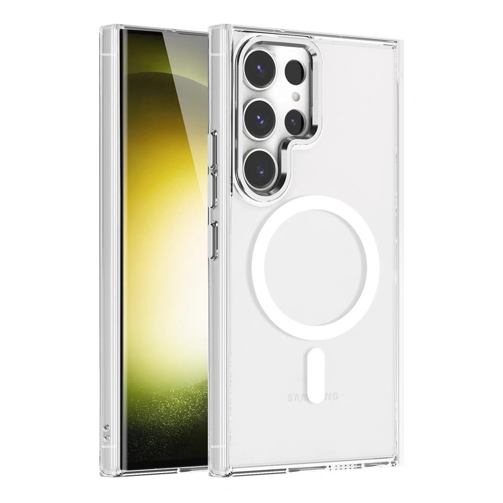 งานแท้ เคส โป่รงใส อลูมิเนียม ชาร์จได้ สำหรับ Samsung S25Fe S25Ultra S24Plus/S25Plus S24Ultra S24 A17 A07 A55 A56 001