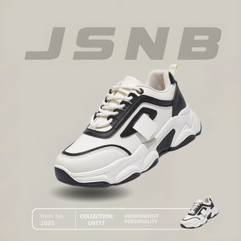 JSNB ส่งฟรี รองเท้าผ้าใบผู้หญิง แนวสตรีท พร้อมส่ง พื้นหนานุ่ม เบา ระบายอากาศได้ดี รองเท้ากีฬาลำลอง [