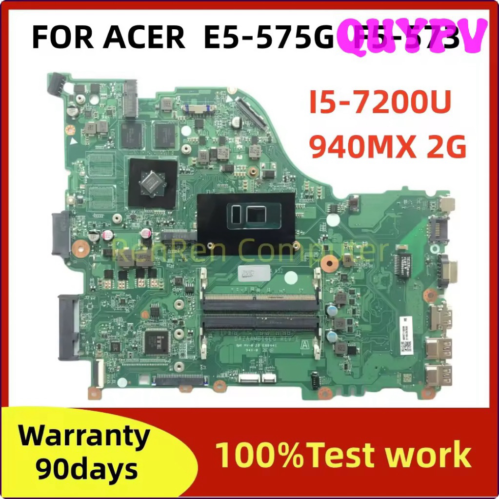 DA0ZAAMB8D0 สําหรับ Acer Aspire E5-575 F5-573 E5-575G F5-573G แล็ปท็อปเมนบอร์ด i3 i5 i7 CPU 940MX 2G