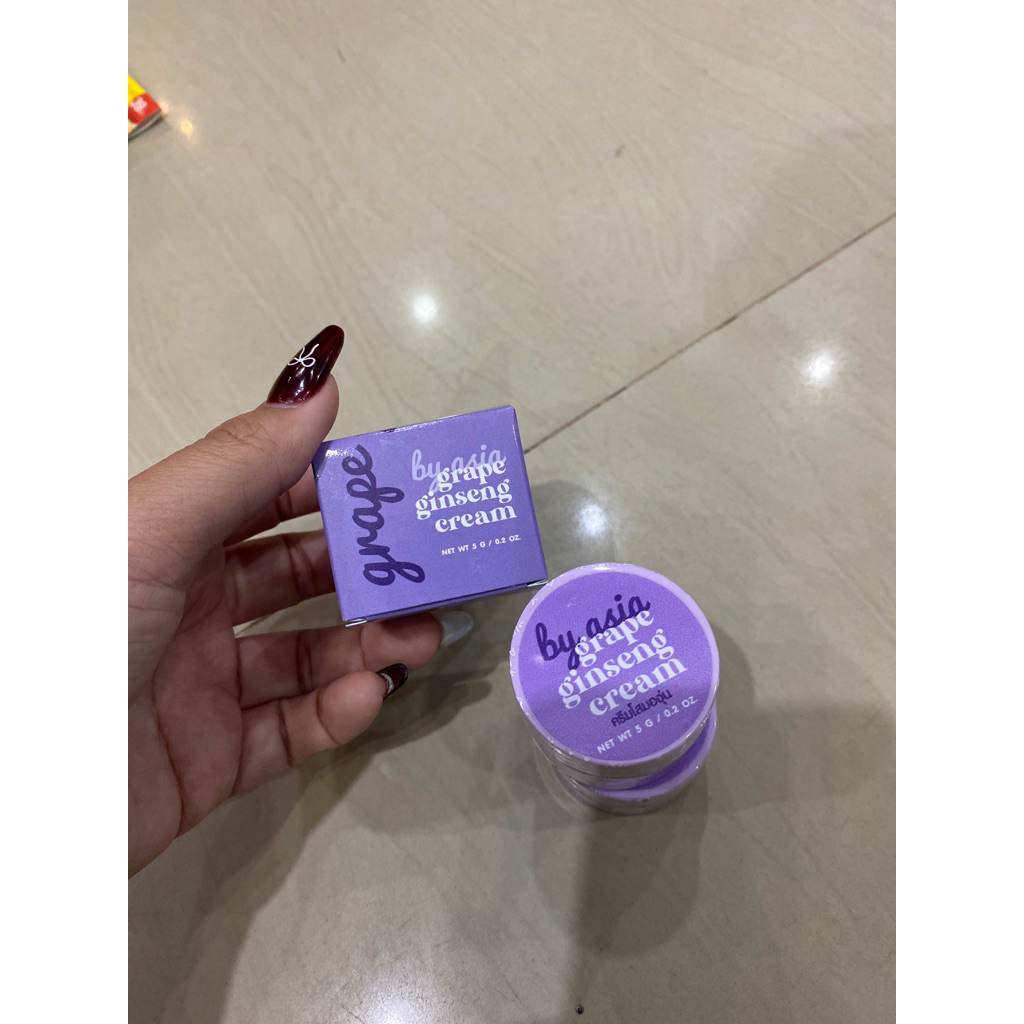 พร้อมส่งจ้า  ครีมโสมองุ่น แพ็คเกจใหม่ Grape Ginseng Cream by Asia  ขนาด 5g. รับประกันของแท้ 100% ราคา ถูกที่สุด ดีลบีเคเค แกลเลอรีภาพที่ 9