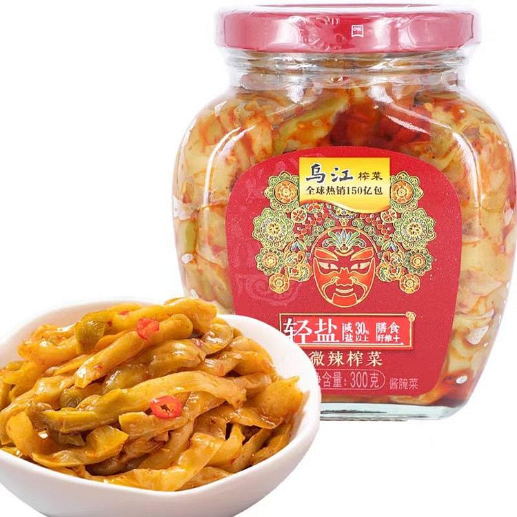 Wujiang Brand hot spicy preserved mustard ผักดองรวมพร้อมทานรสน้ำมันพริก ขนาด 300 g. ผสมผสานรสชาติเปร