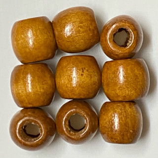 ลูกปัดไม้โอ่ง ขนาด 16 มิล รูใหญ่ประมาณ 5 มิล จำนวน 20 เม็ด /…