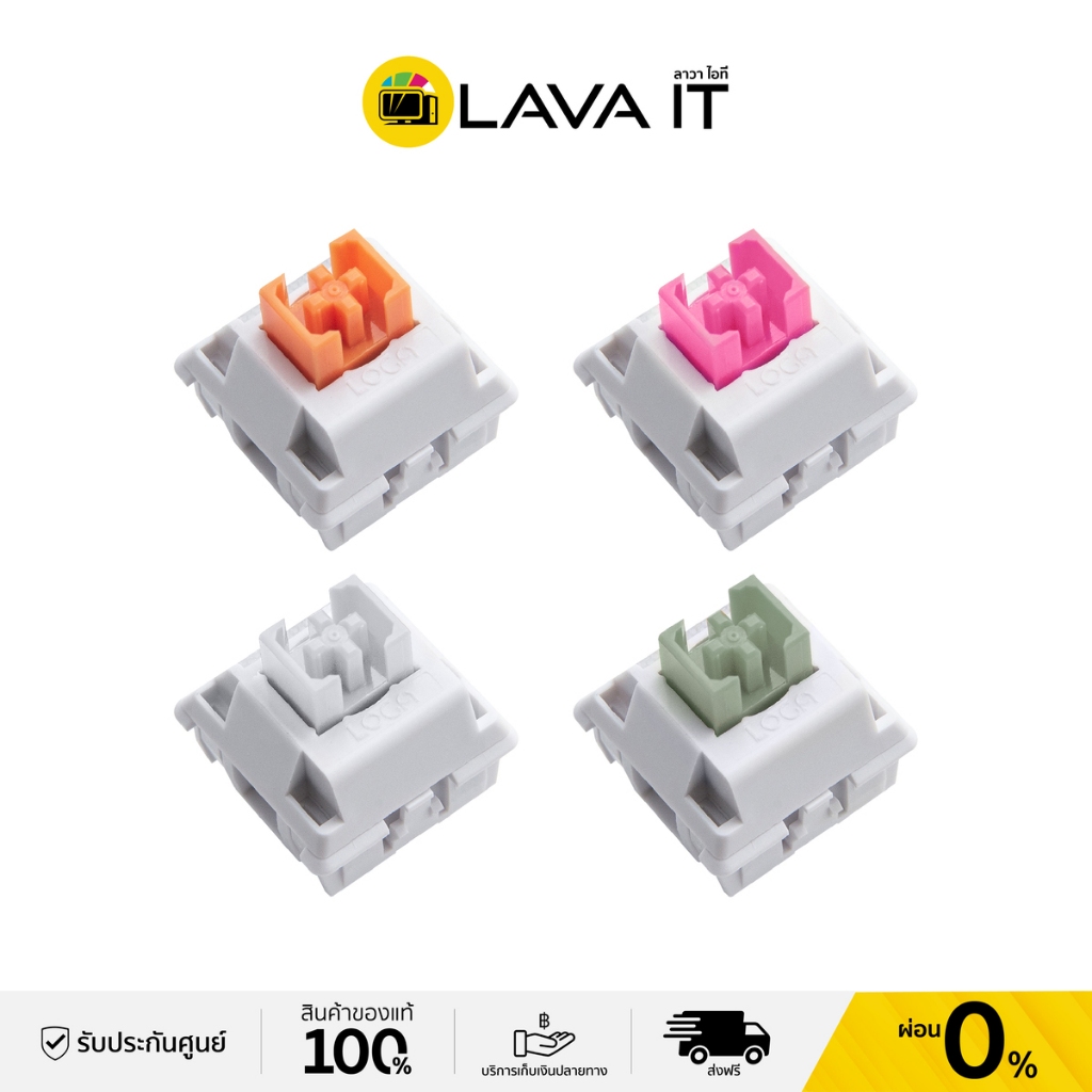 Loga Chathai / Nomyen / Nomsod / Matcha Latte Mechanical Keyboard Switch 35 สวิตช์คีย์บอร์ดชาไทย,นมเ