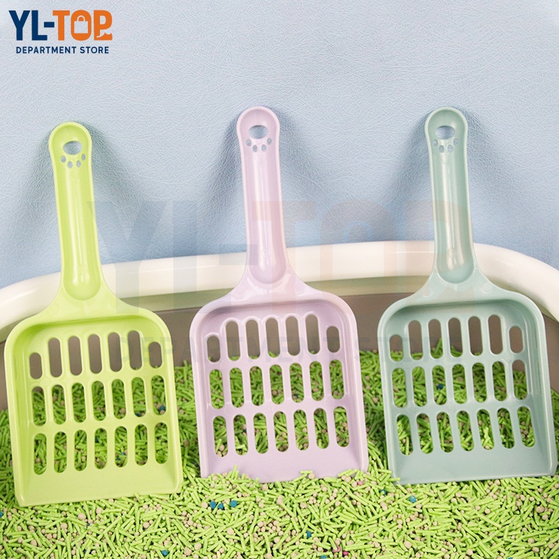 ตัวกรองทำความสะอาดครอกแมว 4 สี ช้อนครอกแมว ช้อนครอกแมว ที่จับสบาย สีสวย โกดังไทย CW74