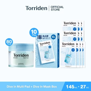 [Special Set] Torriden Dive In Multi Pad (80ea) + Dive In Mask (10ea) - ทอร์ริเดน ไฮยาลูโรนิก ผิวฟู ผิวโกลว์