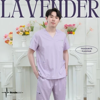 (ปักชื่อ ส่งทันที) ชุดสครับขาตรง Scrubs STAT รุ่น Favourite Flavour Collection สี Lavender