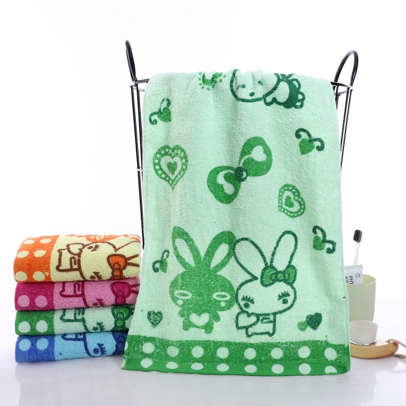 ผ้าขนหนูเช็ดผม ผ้าขนหนูเช็ดหน้า ผ้าฝ้าย การ์ตูน แพ็ค 12 ผืน เนื้อผ้าหนานุ่ม ซับน้ำได้ดีเยี่ยม【 ขนาด 30 x 70 ซม. 】(คละสี) - รูปที่ 6