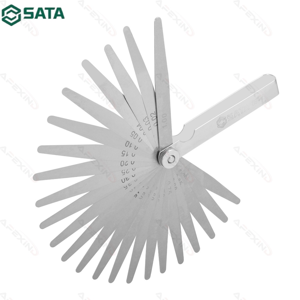 SATA ฟีลเลอร์เกจความแม่นยำสูง เกจวัดฟีลเลอร์สแตนเลสที่มี ช่องว่าง เครื่องมือวัดความตรง 23Pc.High Precision Feeler Gauges