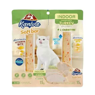ยกกล่อง Kaniva Soft Bar คานิว่า ซอฟท์ บาร์ ขนมแมว รูปแบบใหม่ มี Vitamin Bits 15 กรัม 12 * 24 ชิ้น