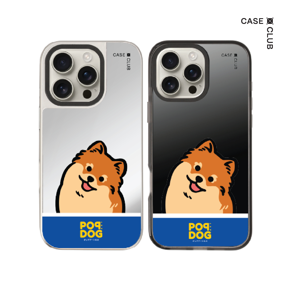 CaseClub เคสไอโฟน เคสกระจก ลาย Join The Club Pomeranian สำหรับ i17 Pro Max/i17 Pro/i17 Air/i17
